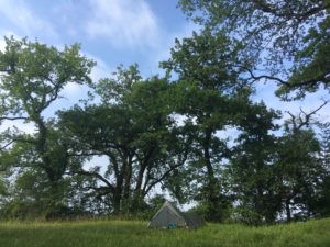rando chemin bivouac tarp camping gr65